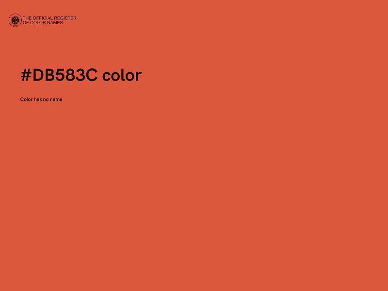 #DB583C color image