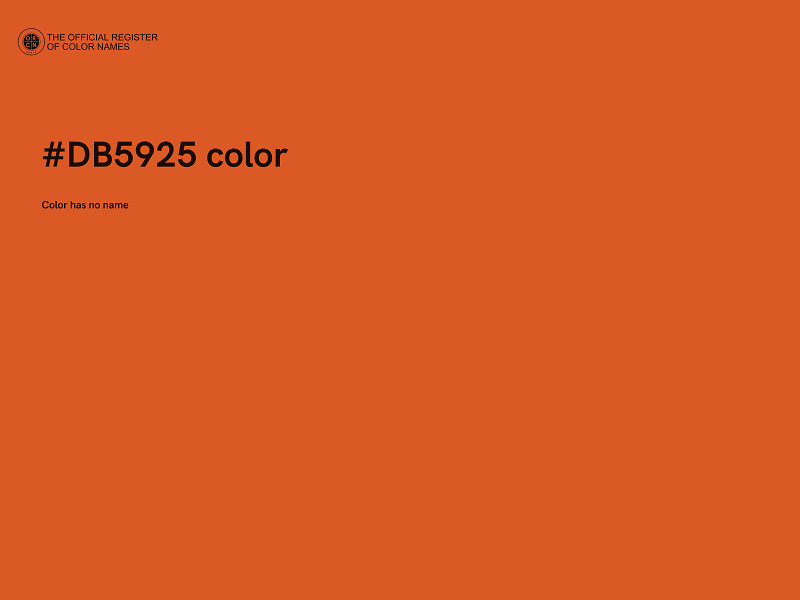 #DB5925 color image