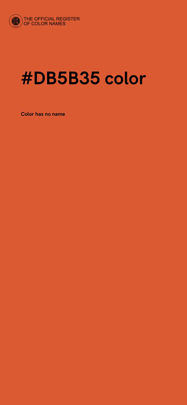 #DB5B35 color image