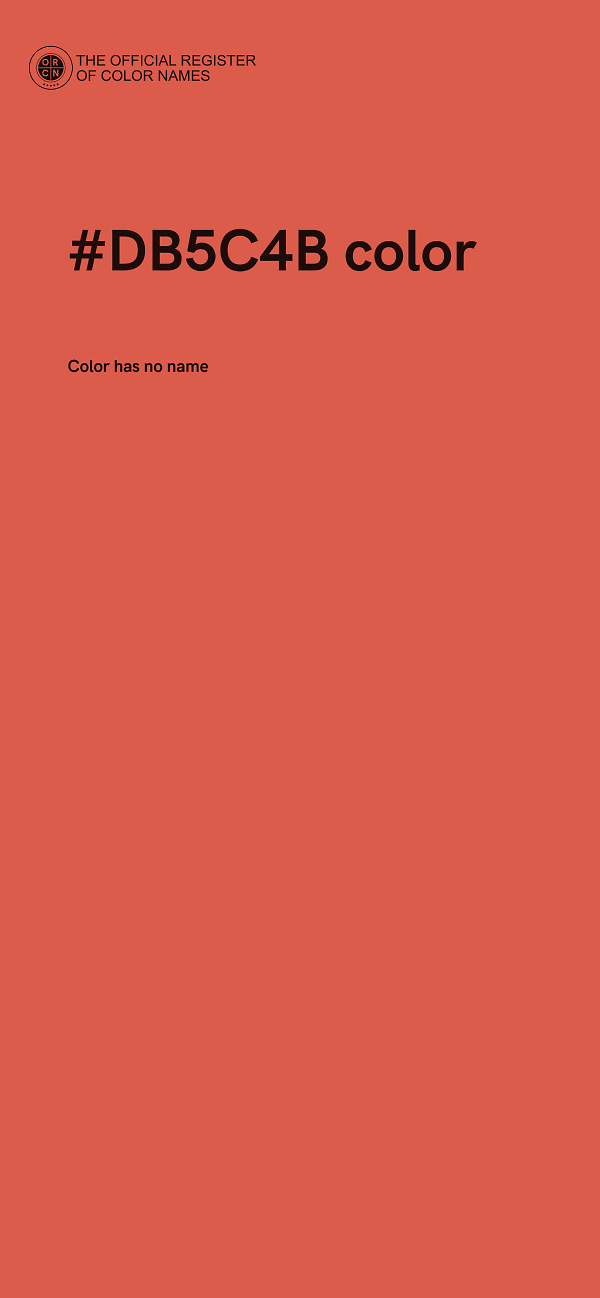 #DB5C4B color image
