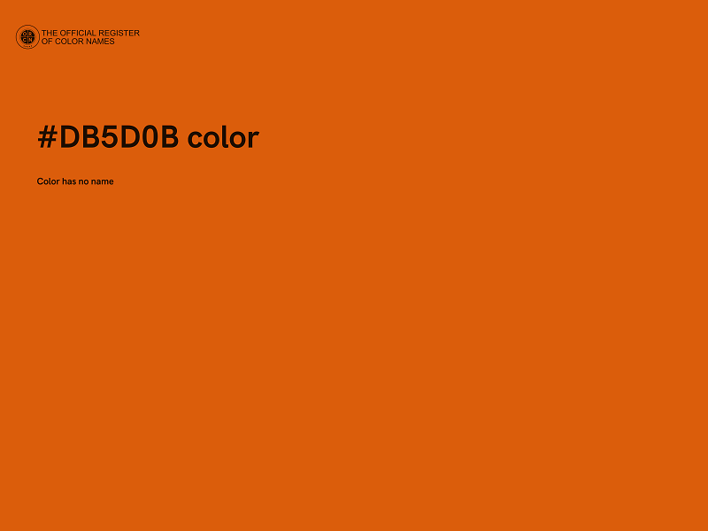#DB5D0B color image