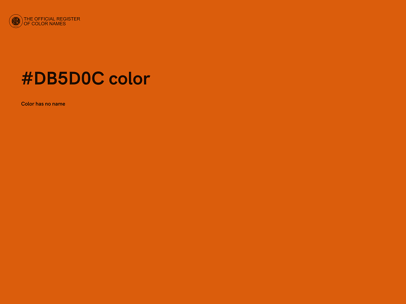 #DB5D0C color image