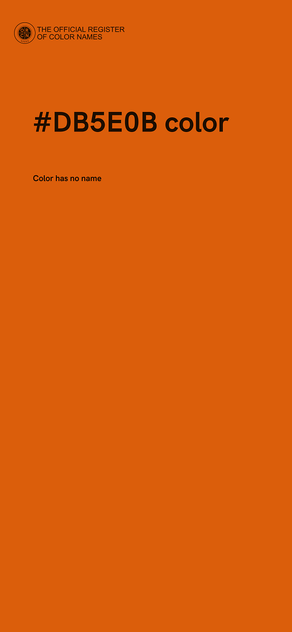 #DB5E0B color image