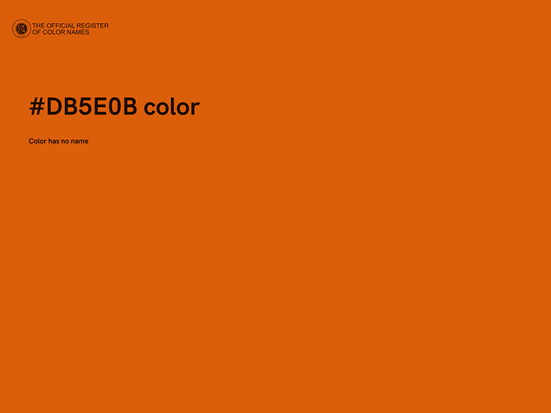 #DB5E0B color image