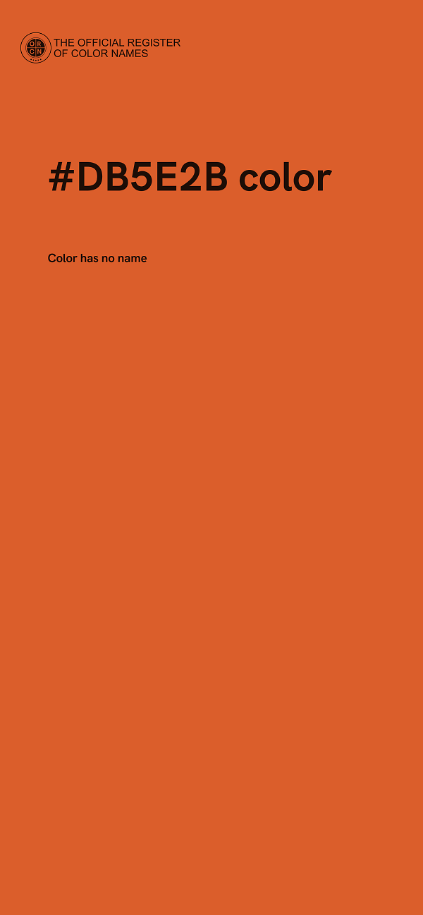 #DB5E2B color image