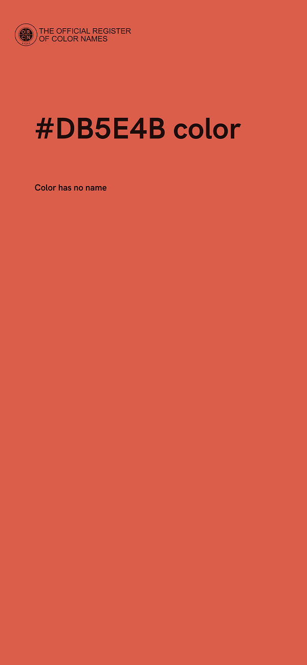 #DB5E4B color image