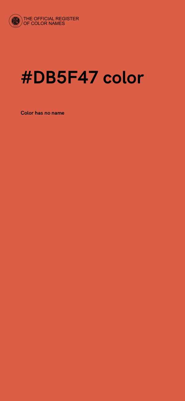#DB5F47 color image