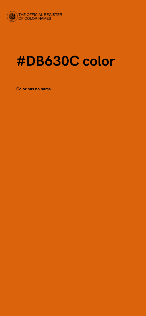 #DB630C color image