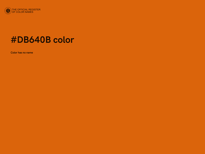 #DB640B color image