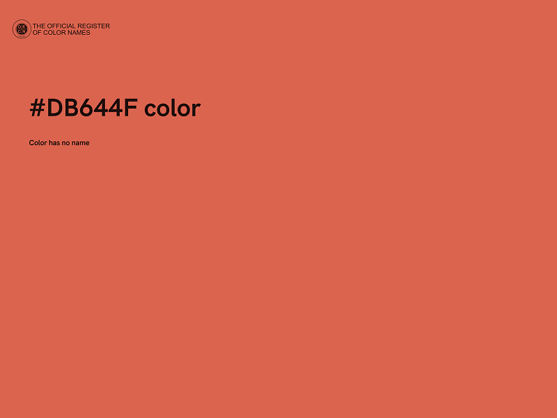 #DB644F color image