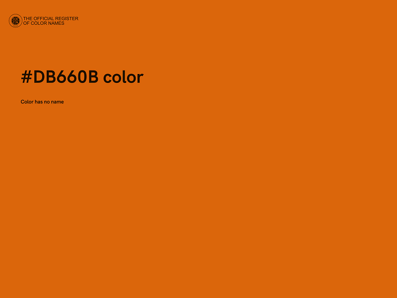 #DB660B color image