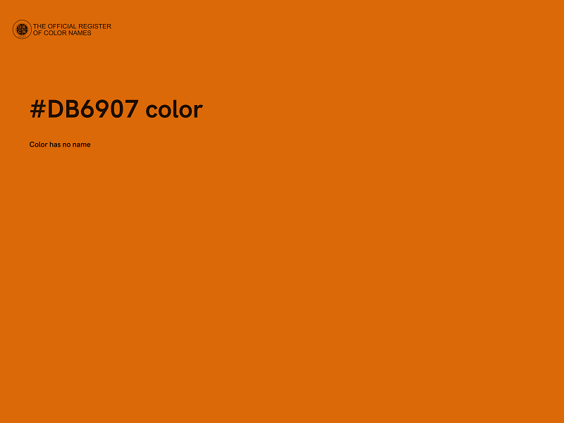 #DB6907 color image