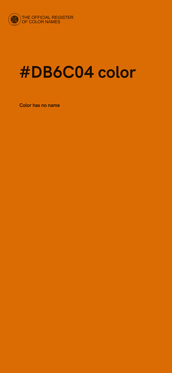 #DB6C04 color image
