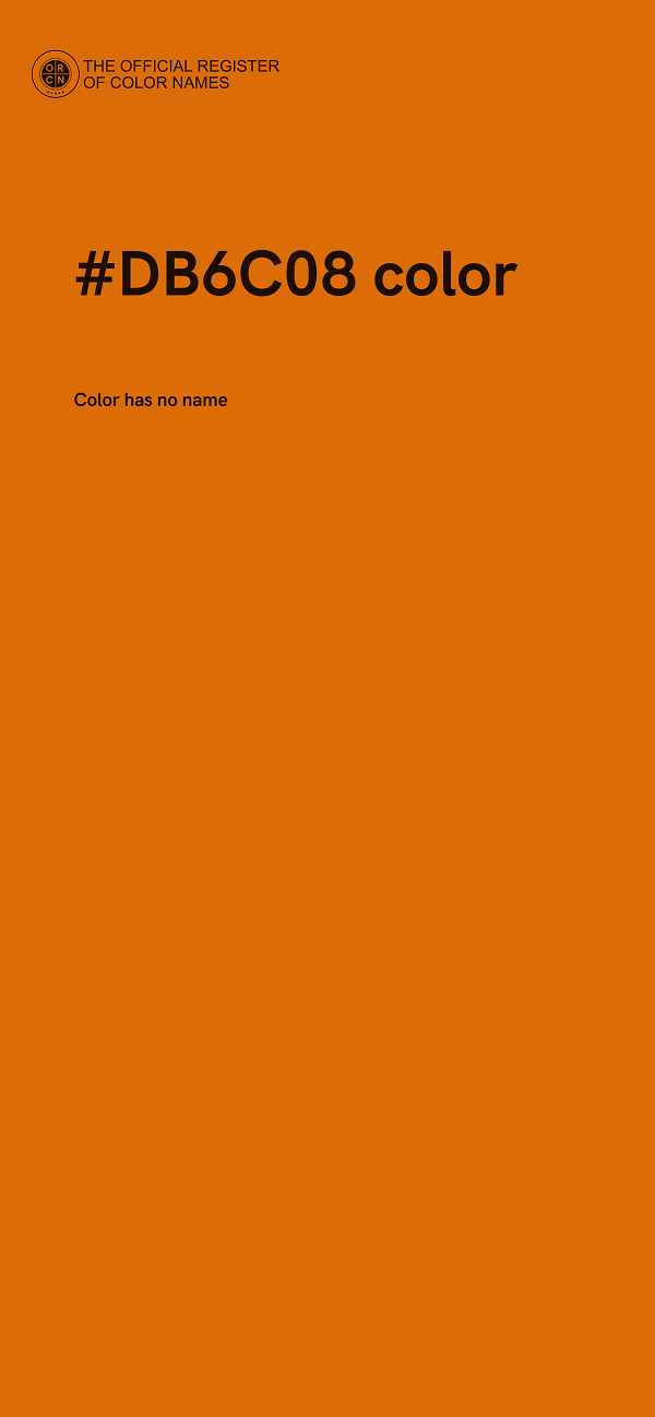 #DB6C08 color image