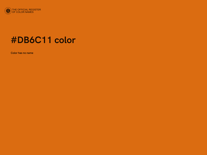 #DB6C11 color image