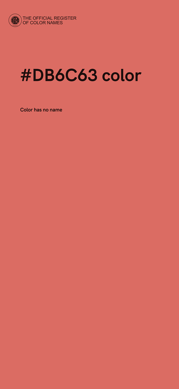 #DB6C63 color image