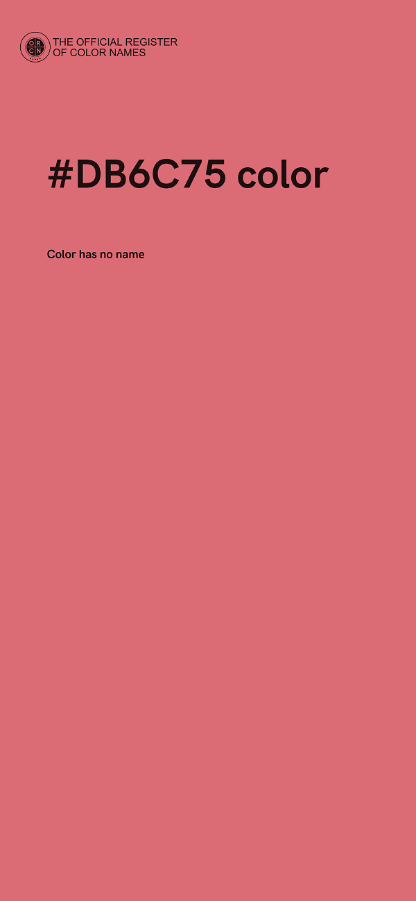 #DB6C75 color image