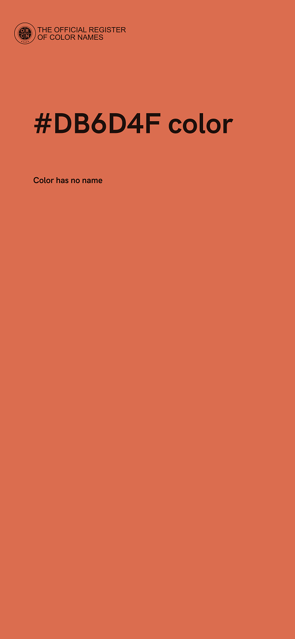 #DB6D4F color image