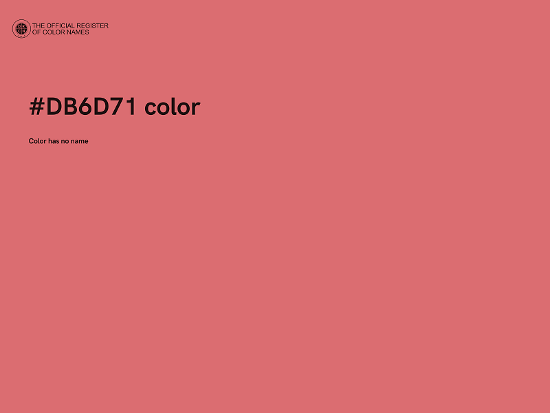 #DB6D71 color image
