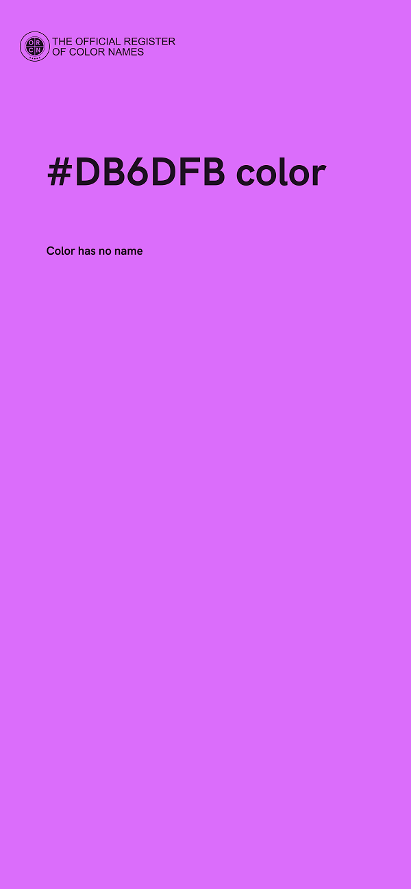 #DB6DFB color image