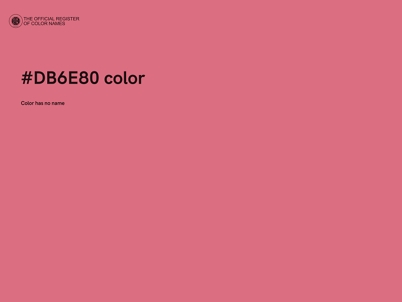 #DB6E80 color image