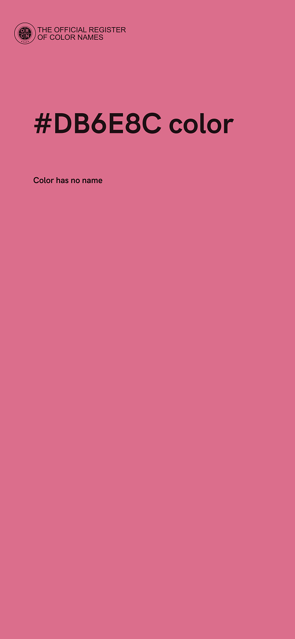 #DB6E8C color image