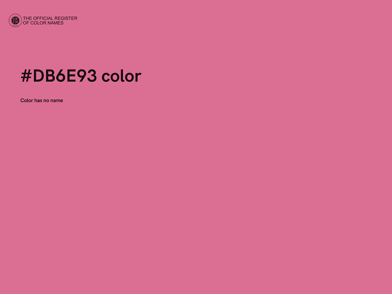 #DB6E93 color image