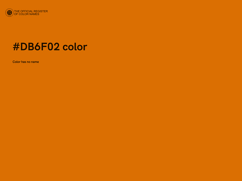 #DB6F02 color image