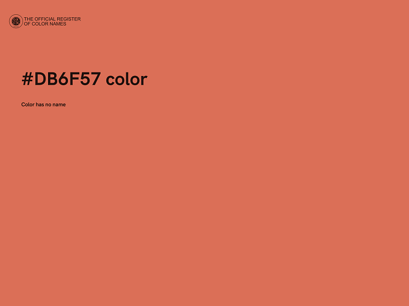 #DB6F57 color image