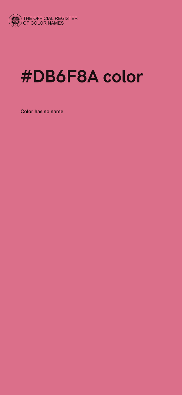 #DB6F8A color image