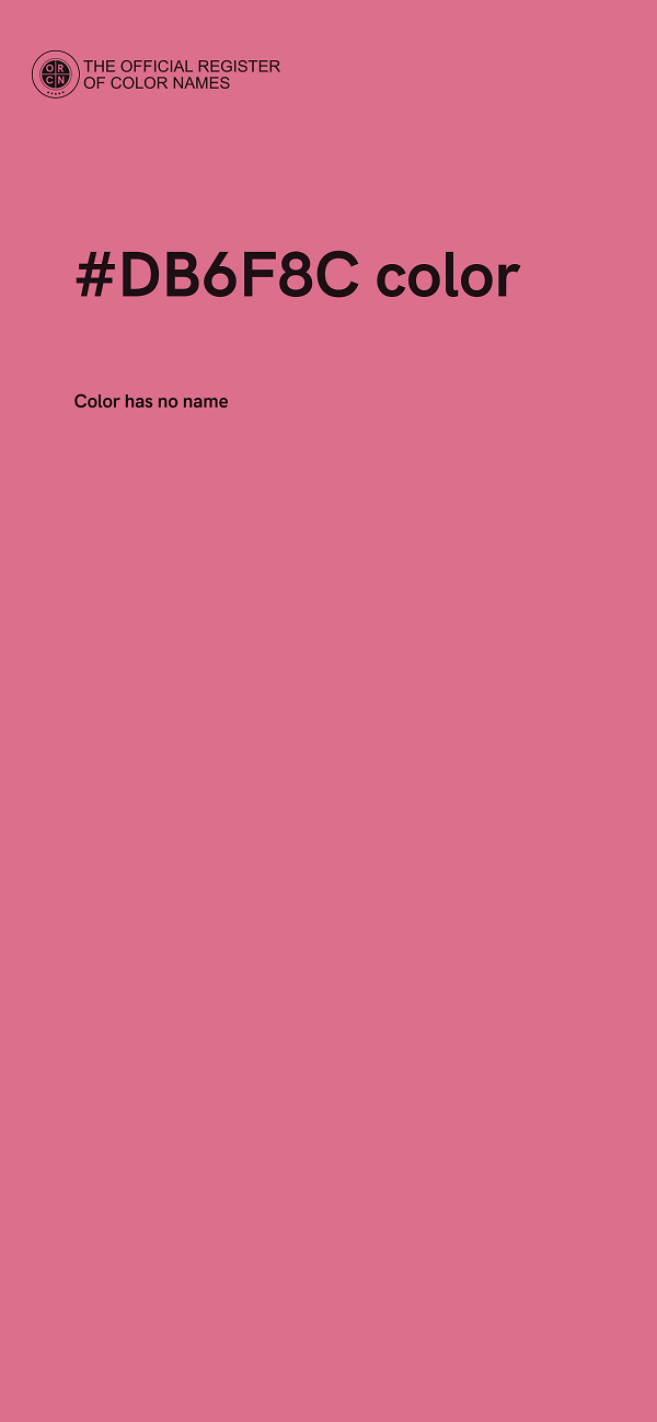 #DB6F8C color image