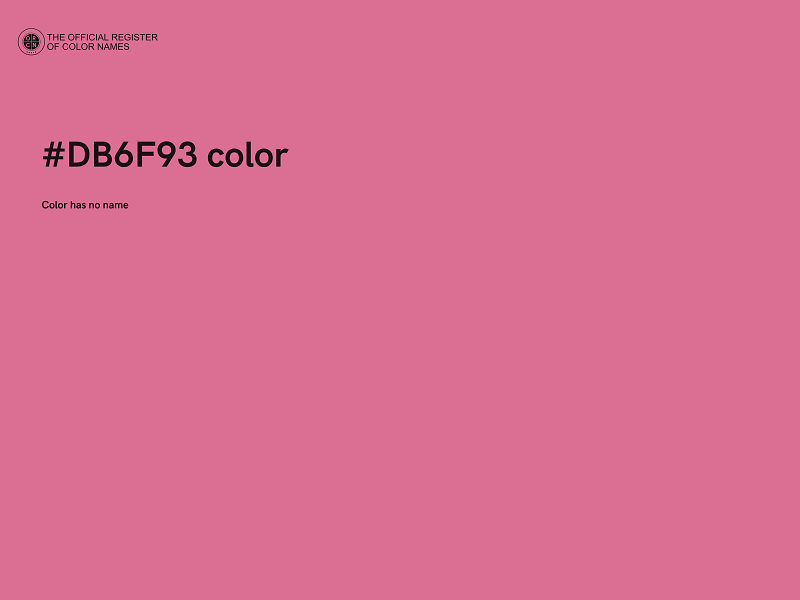 #DB6F93 color image