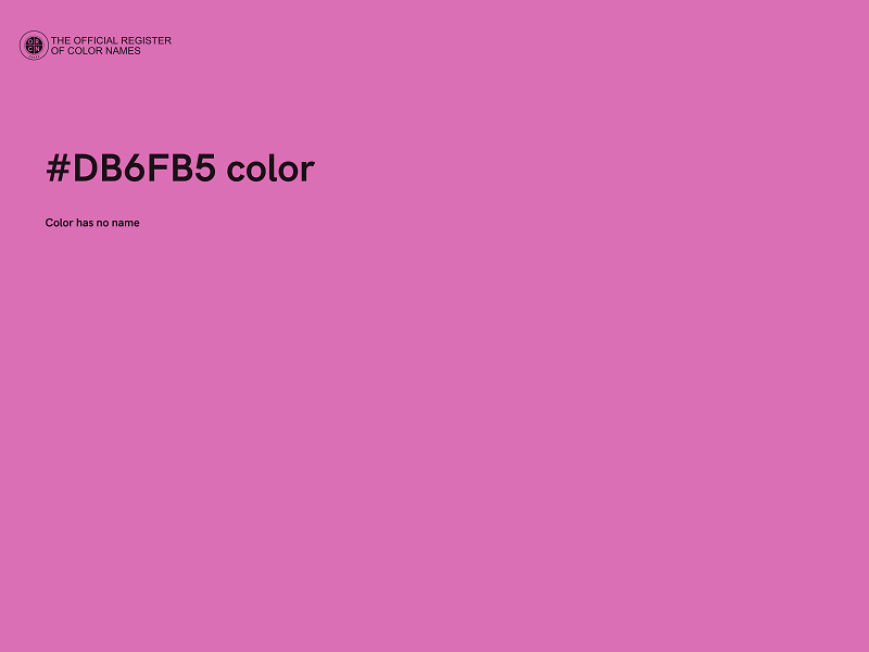 #DB6FB5 color image