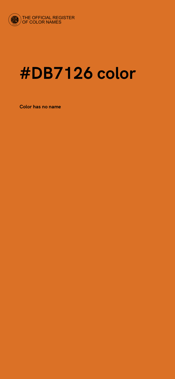 #DB7126 color image