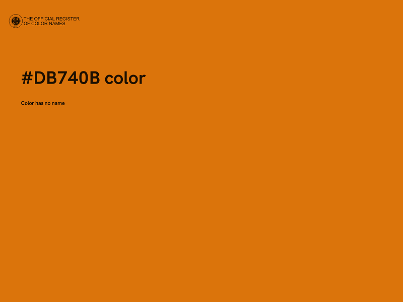 #DB740B color image