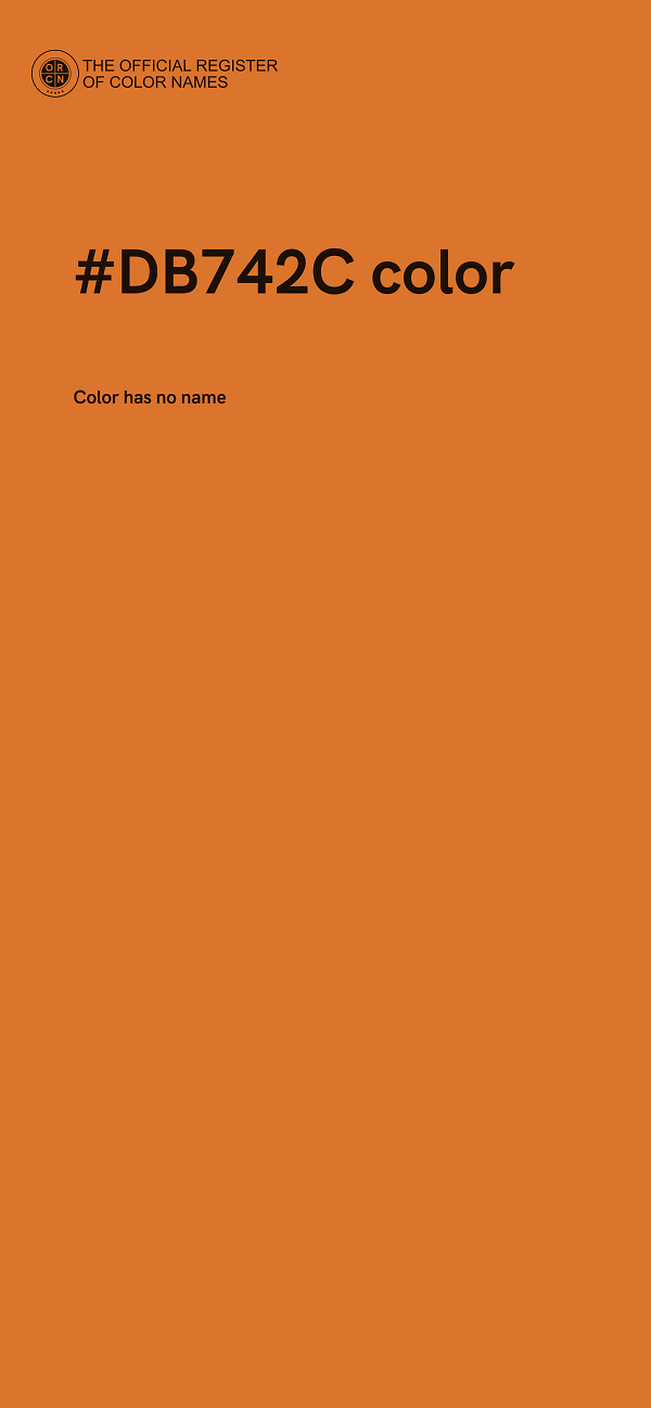 #DB742C color image