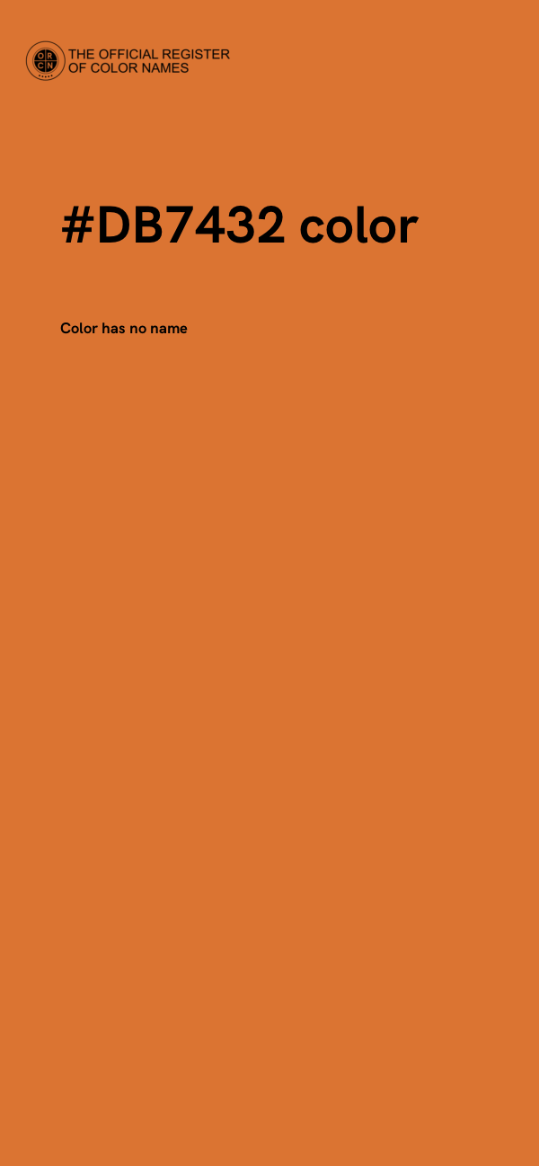 #DB7432 color image