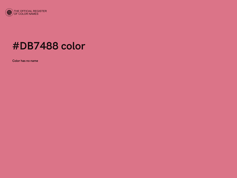 #DB7488 color image