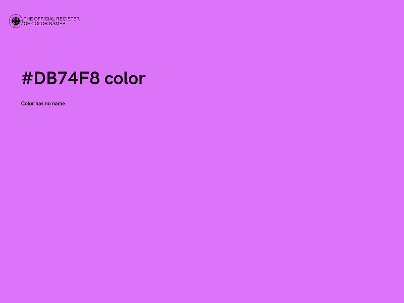 #DB74F8 color image