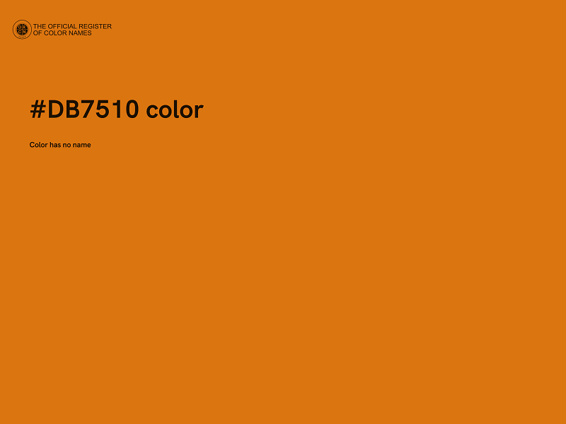 #DB7510 color image