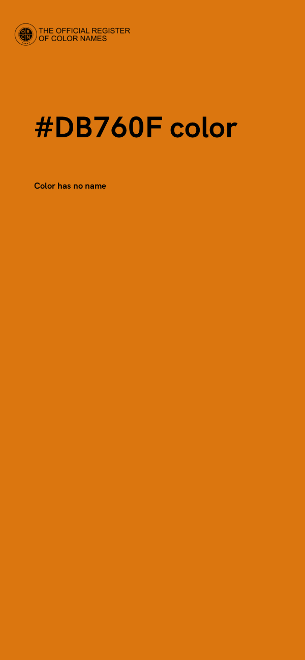 #DB760F color image
