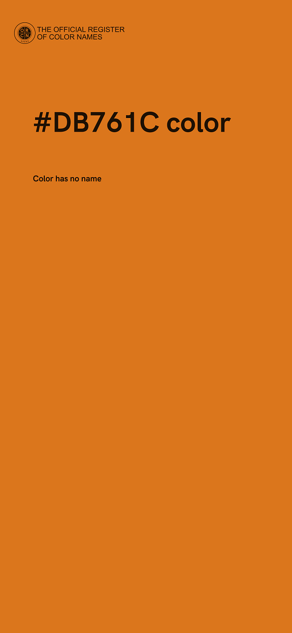 #DB761C color image