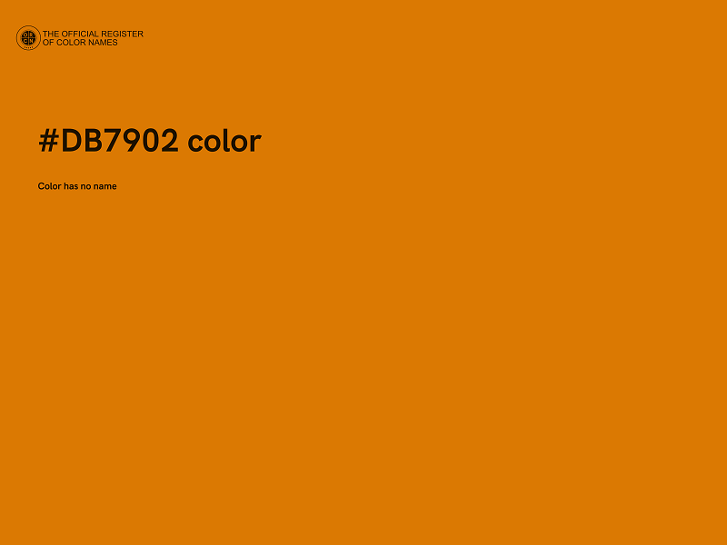 #DB7902 color image