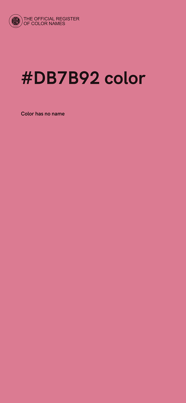 #DB7B92 color image