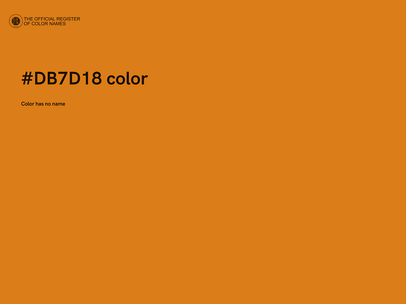 #DB7D18 color image