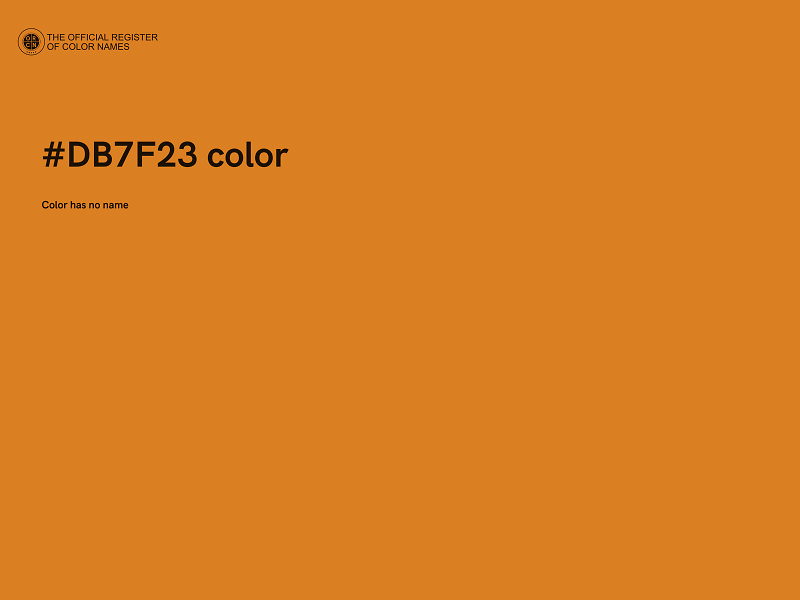 #DB7F23 color image