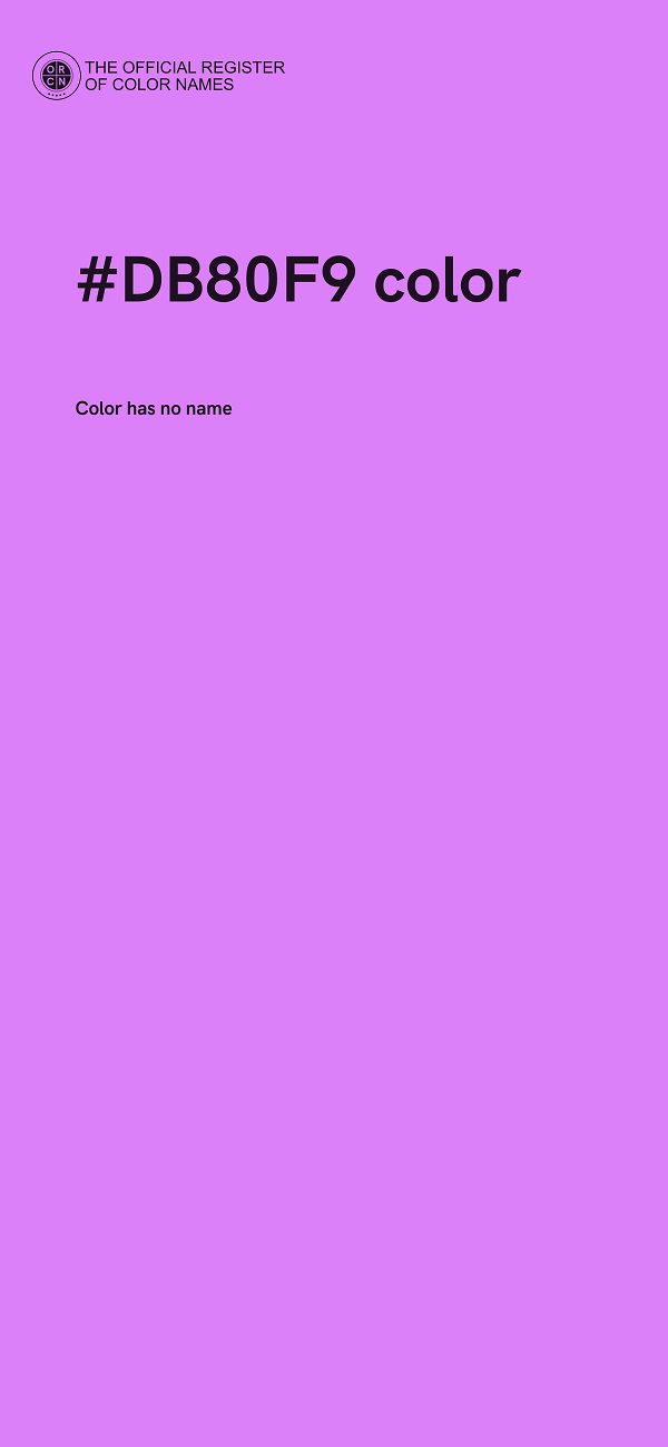 #DB80F9 color image