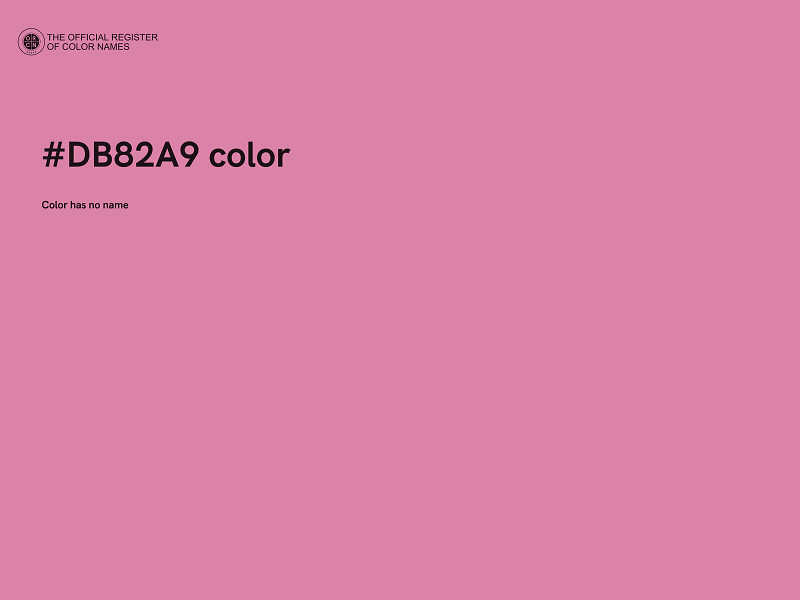 #DB82A9 color image