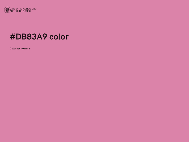 #DB83A9 color image