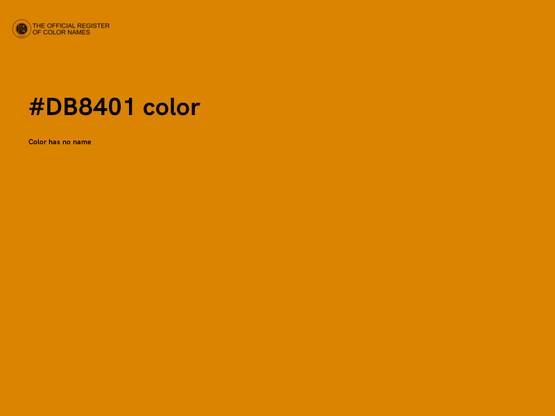 #DB8401 color image